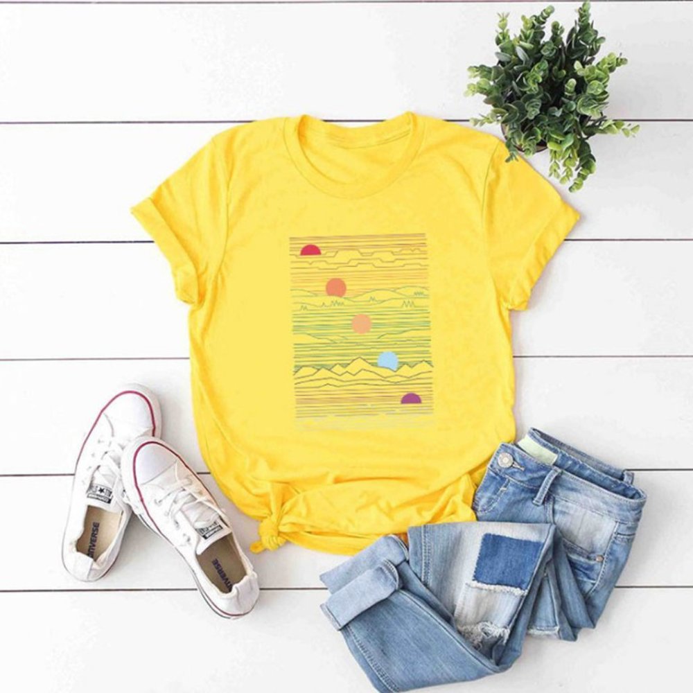 New Sun Mountain Print T Shirt (BFL)